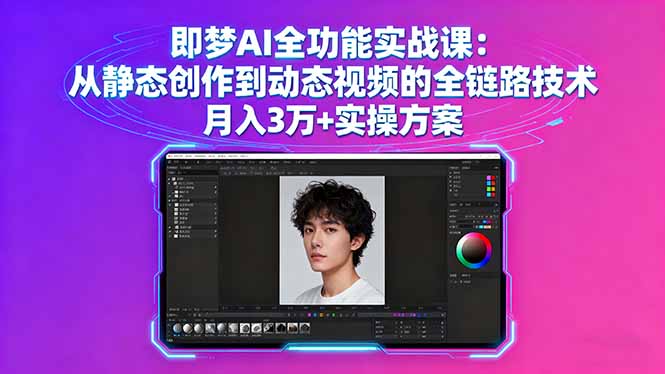 (16053期)即梦AI全功能实战课:从静态创作到动态视频的全链路技术 月入3万+实操方案_豪客资源创业项目网-豪客资源_豪客资源库