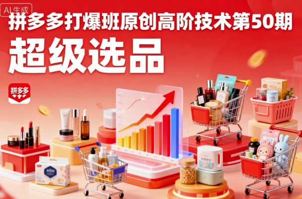 拼多多打爆班原创高阶技术第50期，超级选品——豪客资源创业项目网-豪客资源_豪客资源库