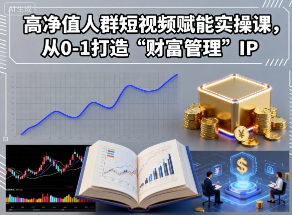 高净值人群短视频赋能实操课,从0-1打造“财富管理”IP——豪客资源创业项目网-豪客资源_豪客资源库