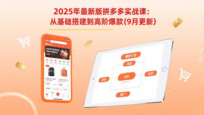 （15899期）2025年最新版拼多多实战课：从基础搭建到高阶爆款（9月更新）_豪客资源创业项目网-豪客资源_豪客资源库