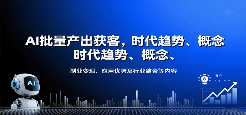 AI批量产出获客，时代趋势、概念、副业变现、应用优势及行业结合等内容_豪客资源创业网-豪客资源_豪客资源库