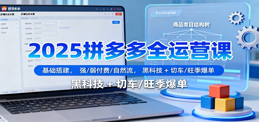 2025拼多多全运营课：基础搭建，强/弱付费/自然流，黑科技 + 切车/旺季爆单_豪客资源创业网-豪客资源_豪客资源库