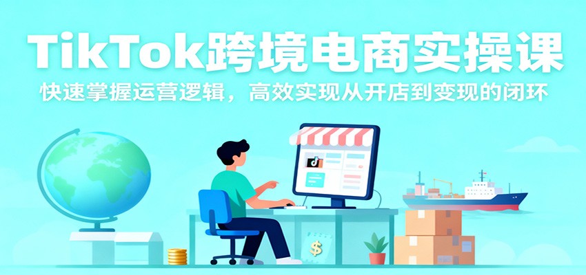 TikTok跨境电商实操课，快速掌握运营逻辑，高效实现从开店到变现的闭环_豪客资源创业网-豪客资源_豪客资源库