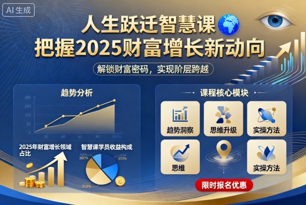 人生跃迁智慧课，把据2025财富增长新动向——豪客资源创业项目网-豪客资源_豪客资源库