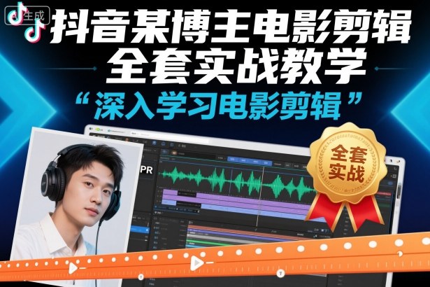 抖音某博主电影剪辑全套实战教学，深入学习电影剪辑——豪客资源创业项目网-豪客资源_豪客资源库