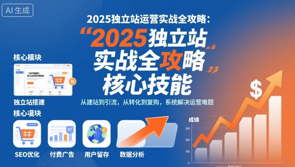 2025独立站运营实战全攻略,一站式掌握独立站运营核心技能——豪客资源创业项目网-豪客资源_豪客资源库