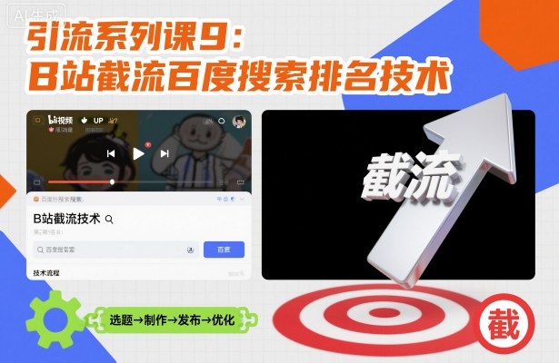 引流系列课9：B站截流百度搜索排名技术——豪客资源创业项目网-豪客资源_豪客资源库
