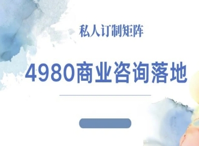 4980商业咨询师落地课程-ip运营高客单教程——豪客资源创业项目网-豪客资源_豪客资源库