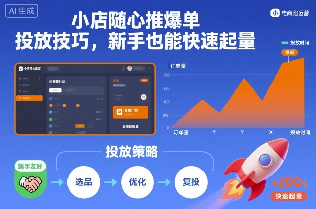 小店随心推爆单投放技巧，新手也能快速起量——豪客资源创业项目网-豪客资源_豪客资源库