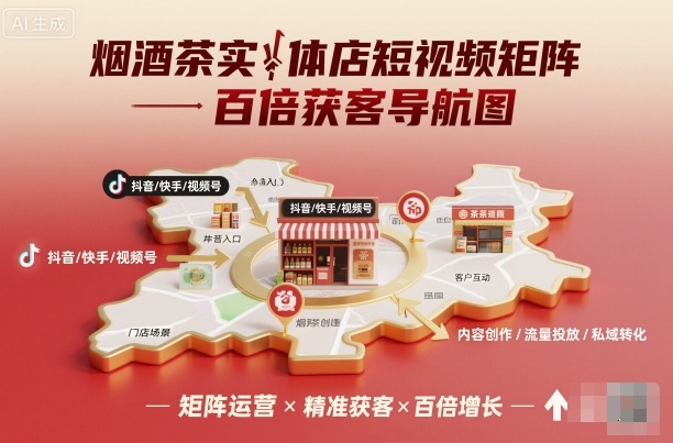 烟酒茶实体店短视频矩阵百倍获客导航图——豪客资源创业项目网-豪客资源_豪客资源库