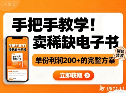 手把手教学！在小红书卖稀缺电子书，单份利润2张+的完整方案——豪客资源创业项目网-豪客资源_豪客资源库