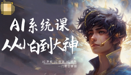 AI系统课程，从小白到大神系统学AI，AI声音-AI绘画-AI视频一门课全掌握——豪客资源创业项目网-豪客资源_豪客资源库