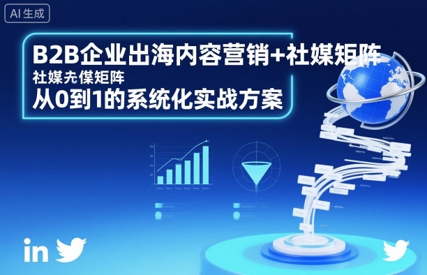 B2B企业出海内容营销+社媒矩阵，从0到1的系统化实战方案——豪客资源创业项目网-豪客资源_豪客资源库