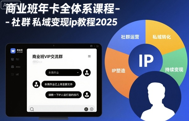 商业班年卡全体系课程-社群私域变现ip教程2025——豪客资源创业项目网-豪客资源_豪客资源库