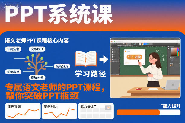 PPT系统课,专属语文老师的PPT课程,帮你突破PPT瓶颈——豪客资源创业项目网-豪客资源_豪客资源库