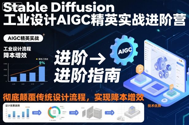 Stable Diffusion工业设计AIGC精英实战进阶营，彻底颠覆传统设计流程，实现降本增效——豪客资源创业项目网-豪客资源_豪客资源库