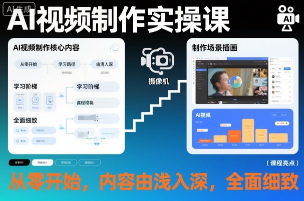 AI视频制作实操课，从零开始，内容由浅入深，全面细致——豪客资源创业项目网-豪客资源_豪客资源库