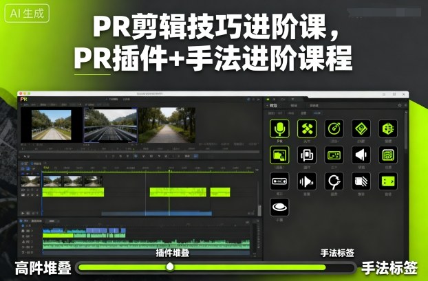 PR剪辑技巧进阶课,PR插件+手法进阶课程——豪客资源创业项目网-豪客资源_豪客资源库