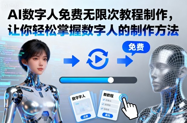 AI数字人免费无限次教程制作,让你轻松掌握数字人的制作方法——豪客资源创业项目网-豪客资源_豪客资源库
