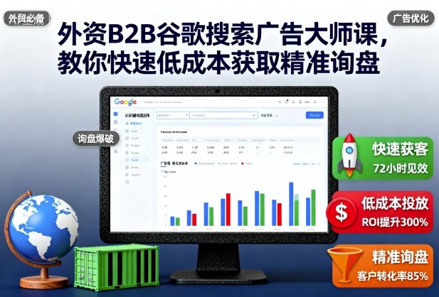 外资B2B谷歌搜索广告大师课,教你快速低成本获取精准询盘——豪客资源创业项目网-豪客资源_豪客资源库