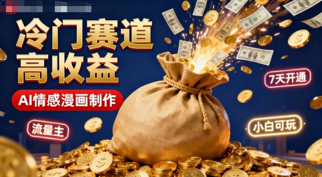 公众号冷门赛道,用AI做情感漫画,7天开通流量主,操作简单,小白可玩——豪客资源创业项目网-豪客资源_豪客资源库