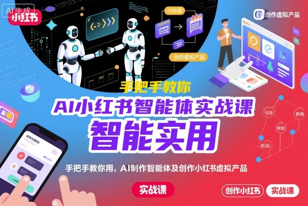 AI小红书智能体实战课,手把手教你用AI制作智能体及创作小红书虚拟产品,提效+内容商业化——豪客资源创业项目网-豪客资源_豪客资源库
