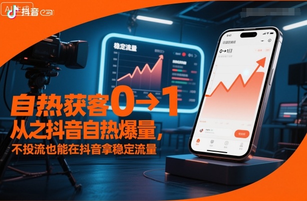 自热获客从0到1之抖音自热爆量,不投流也能在抖音拿稳定流量——豪客资源创业项目网-豪客资源_豪客资源库