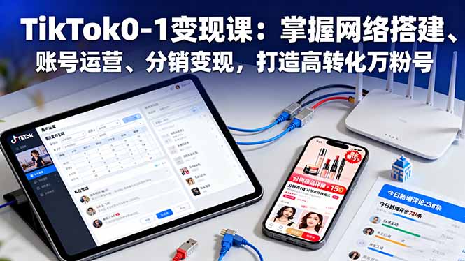 (16334期)TikTok0-1变现课:掌握网络搭建、账号运营、分销变现,打造高转化万粉号_豪客资源创业项目网-豪客资源_豪客资源库