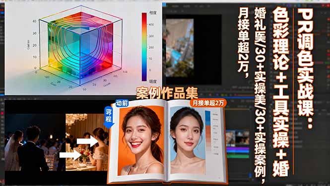 （16336期）PR调色实战课：色彩理论+工具实操+婚礼医美/30+实操案例，月接单超2万_豪客资源创业项目网-豪客资源_豪客资源库