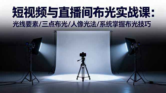 （16416期）短视频与直播间布光实战课：光线要素/三点布光/人像光法/系统掌握布光技巧_豪客资源创业项目网-豪客资源_豪客资源库