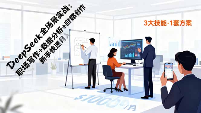 （16418期）DeepSeek全场景实战：职场写作+数据分析+自媒体创作，新手快速月入过万_豪客资源创业项目网-豪客资源_豪客资源库