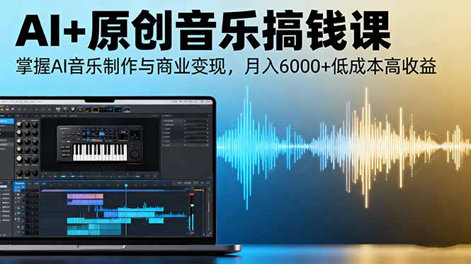 (16325期)AI+原创音乐搞钱课:掌握AI音乐制作与商业变现,月入6000+低成本高收益_豪客资源创业项目网-豪客资源_豪客资源库
