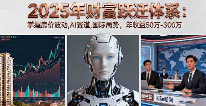 （16217期）2025年财富跃迁体系：掌握房价波动,AI赛道,国际局势，年收益50万-300万_豪客资源创业项目网-豪客资源_豪客资源库