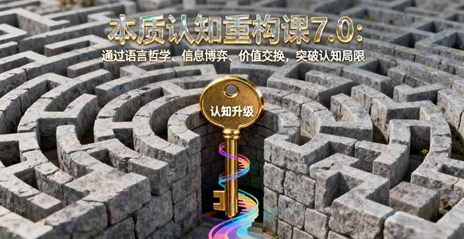 (16218期)本质认知重构课7.0:通过语言哲学、信息博弈、价值交换,突破认知局限_豪客资源创业项目网-豪客资源_豪客资源库