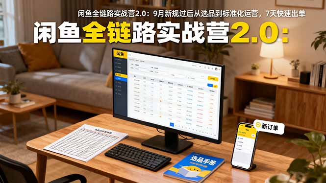 （16263期）闲鱼全链路实战营2.0：9月新规过后从选品到标准化运营，7天快速出单_豪客资源创业项目网-豪客资源_豪客资源库