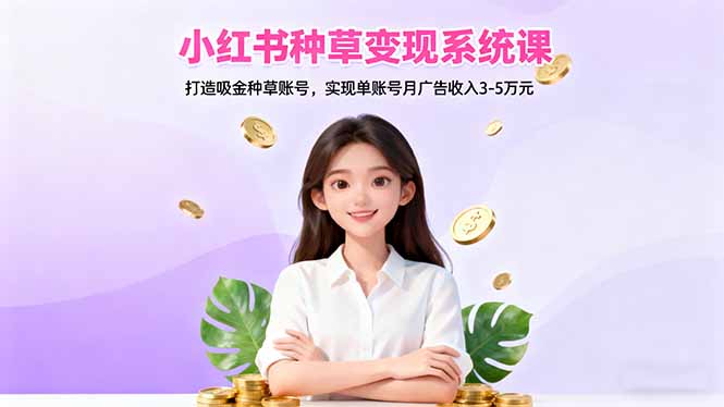 （16468期）小红书种草变现系统课：打造吸金种草账号，实现单账号月广告收入3-5万元_豪客资源创业项目网-豪客资源_豪客资源库