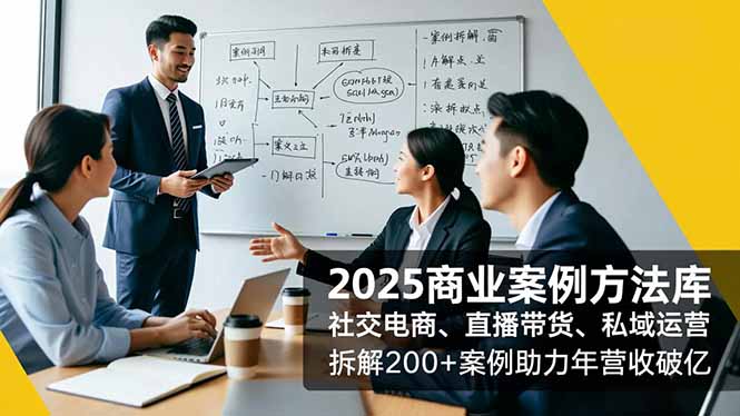 (16713期)2025商业案例方法库,社交电商、直播带货、私域运营,拆解200+案例助力年营收破亿_豪客资源创业项目网-豪客资源_豪客资源库