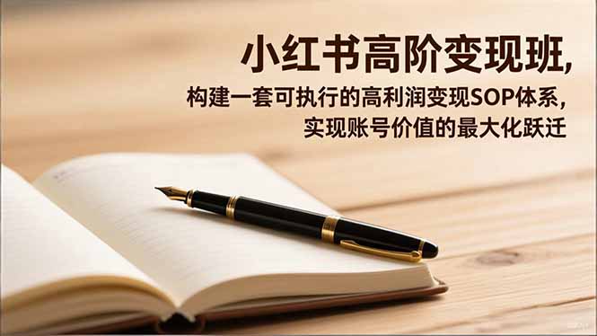 (16633期)小红书高阶变现班,构建一套可执行的高利润变现SOP体系,实现账号价值的最大化跃迁_豪客资源创业项目网-豪客资源_豪客资源库