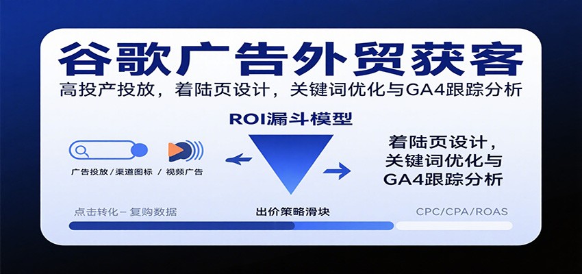 谷歌广告外贸获客，高投产投放，着陆页设计，关键词优化与GA4跟踪分析_豪客资源创业网-豪客资源_豪客资源库