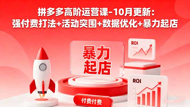 （16366期）拼多多高阶运营课-10月更新：强付费打法+活动突围+数据优化+暴力起店_豪客资源创业项目网-豪客资源_豪客资源库