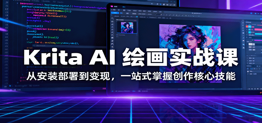 Krita AI 绘画实战课：从安装部署到变现，一站式掌握创作核心技能_豪客资源创业网-豪客资源_豪客资源库