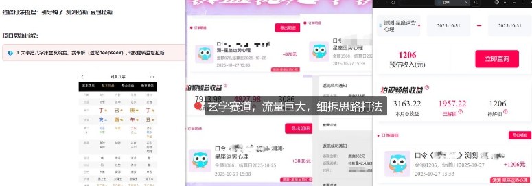 免费占星项目拆解_测测拉新玄学赛道,蓝海开局——豪客资源创业项目网-豪客资源_豪客资源库