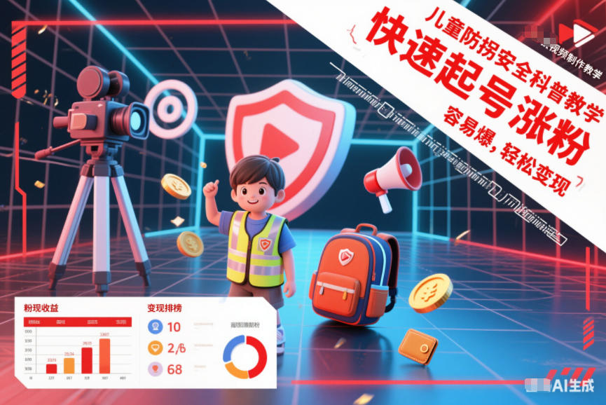 儿童防拐安全科普知识视频制作教学，快速起号涨粉，容易爆，轻松变现——豪客资源创业项目网-豪客资源_豪客资源库