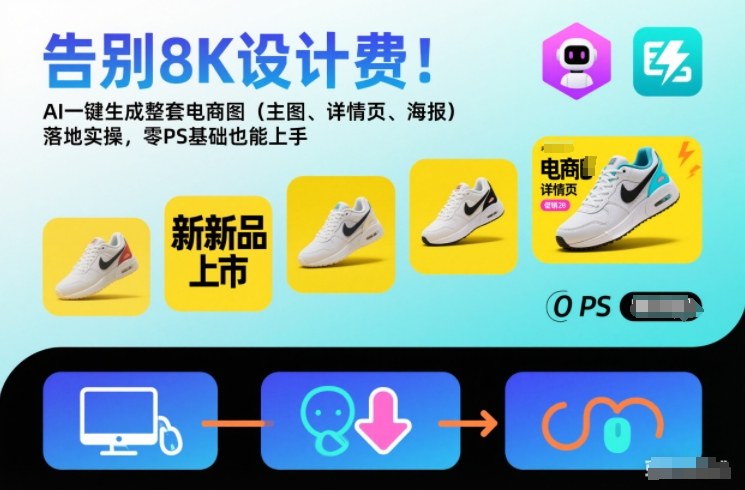 告别8K设计费!AI一键生成整套电商图(主图、详情页、海报)落地实操,零PS基础也能上手——豪客资源创业项目网-豪客资源_豪客资源库