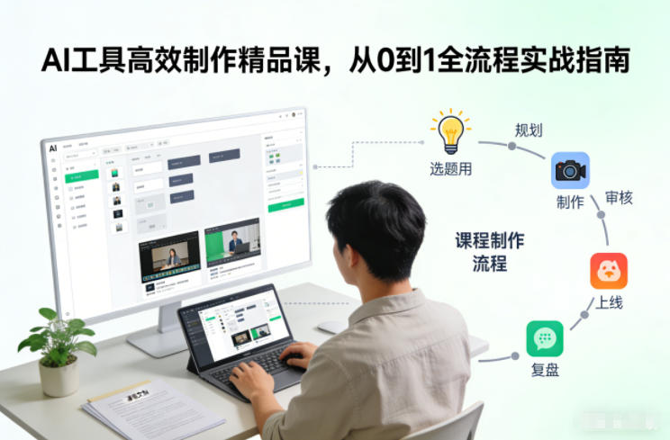 AI工具高效制作精品课，从0到1全流程实战指南——豪客资源创业项目网-豪客资源_豪客资源库
