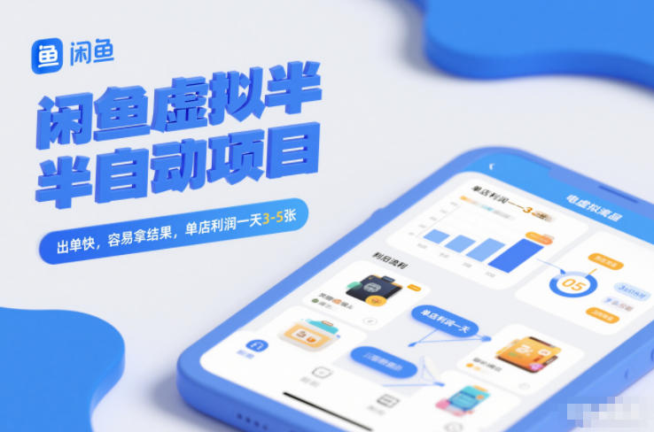 闲鱼虚拟半自动项目,出单快,容易拿结果,单店利润一天3-5张——豪客资源创业项目网-豪客资源_豪客资源库