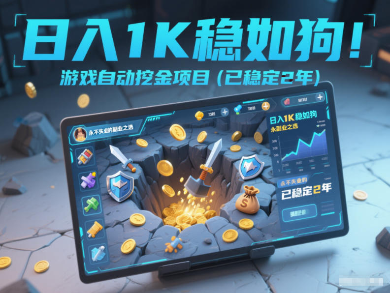 图片[1]-日入1K稳如狗！游戏自动挖金项目（已稳定2年），永不失业的副业之选【揭秘】——豪客资源创业项目网-豪客资源