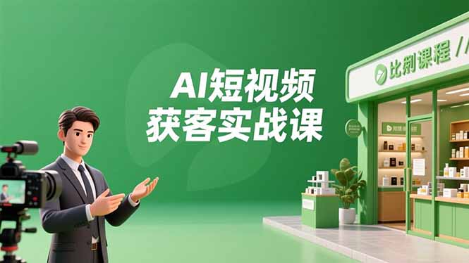 (16747期)AI短视频获客实战课,数字人创作、实体行业应用、精准引流,30天获取客源月入6万+_豪客资源创业项目网-豪客资源_豪客资源库