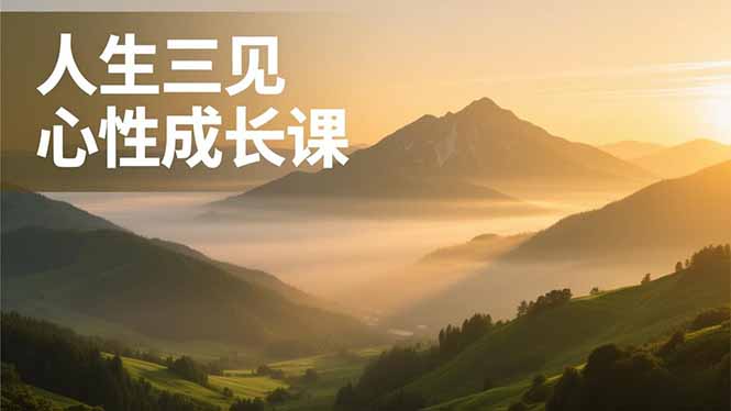 （16897期）人生三见心性成长课，见天地众生自己，搞透人性安顿身心，活出清晰自我，内在富足无价_豪客资源创业项目网-豪客资源_豪客资源库
