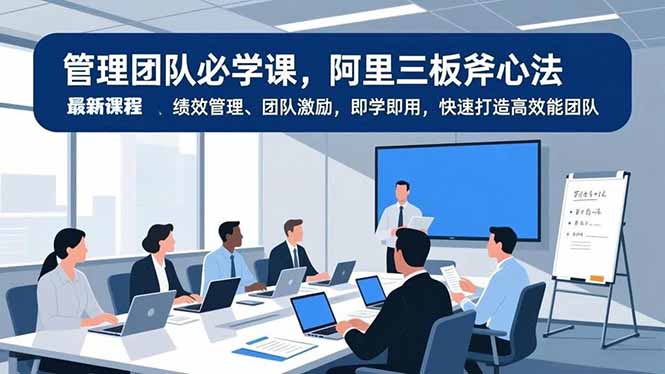 （16929期）管理团队必学课，阿里三板斧心法、绩效管理、团队激励，即学即用，快速打造高效能团队_豪客资源创业项目网-豪客资源_豪客资源库